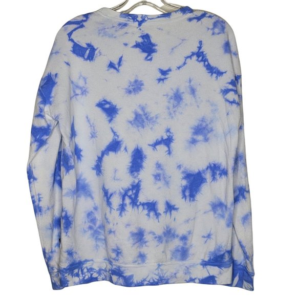 Vans Of The Wall Unisex Blue White Tie Dye Sweatshirt Size Medium - Picture 2 of 3